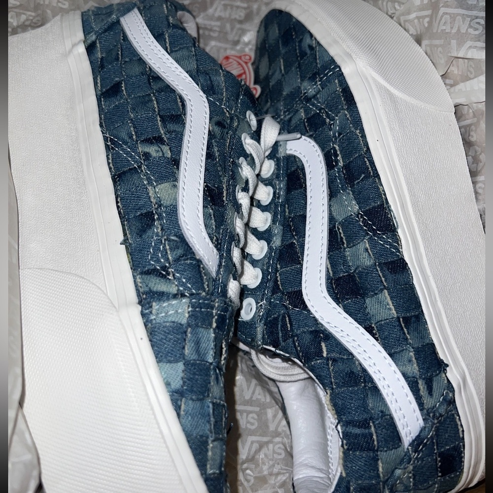 Vans Woven Old Skool Stackform in Patched Denim | Women’s 9 - Picture 2 of 7